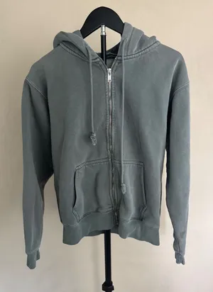 Brandy Melville Christy 1984 Zip Up Hoodie Gray Faded Oversized One Size thumbnail 1