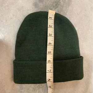 Women’s Green Knit Winter Beanie Embroidered Buck Stag Deer Logo Woodland Toque thumbnail 3