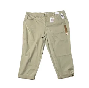 NWT 22W Plus Size Jessica Simpson Women’s Slouchy Boyfriend Khaki Ankle Cropped Chinos Pants thumbnail 3
