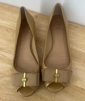 Tory Burch Trudy peep toe flats thumbnail 1