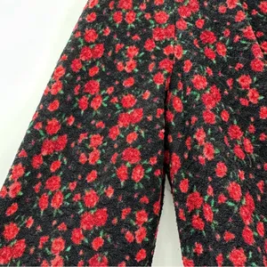 RTR Black Halo Briar Long‎ Sleeve Black & Red Rose Floral Print Mini Dress Sz 6 thumbnail 12