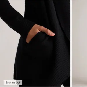 Quince Mongolian Cashmere Open Cardigan Sweater Black Size S Luxury Classic‎ thumbnail 2