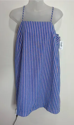 Old Navy Blue & White Striped Spaghetti Strap Mini Dress size small NWT thumbnail 1
