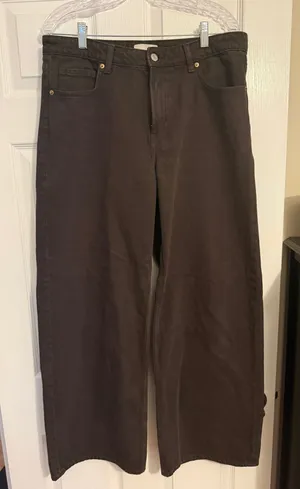 H&M Brown Jeans Wide-Leg thumbnail 1
