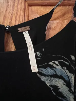 Free People Back To You Side Cut-Out Halter Midi Floral Dress Black Size Medium thumbnail 6
