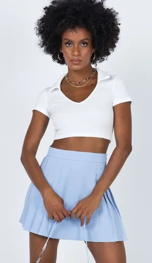 Princess Polly Rosella Mini Skirt in Blue Size 6 New with tag thumbnail 1