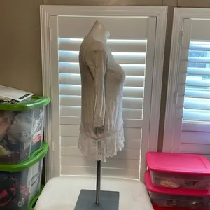 a.n.a Cream Lace Hem Sweater Top thumbnail 2