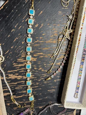 Silver Turquoise Bracelet Sterling thumbnail 2