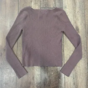 Abercrombie & Fitch LuxeLoft Soft Date Night Sweater Knit Sweetheart Top Brown S thumbnail 6
