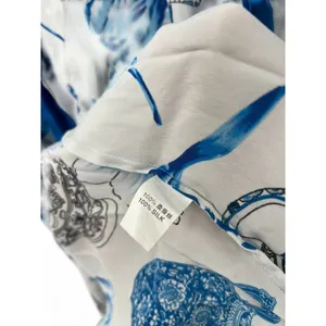 ASilk Japan 100% Pure Silk Japanese Short Robe Sleepwear Flowers Vases Luxury thumbnail 6