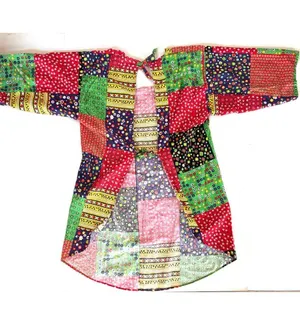 Vintage 60s bandana patchwork print tie-back apron top by Design House thumbnail 6