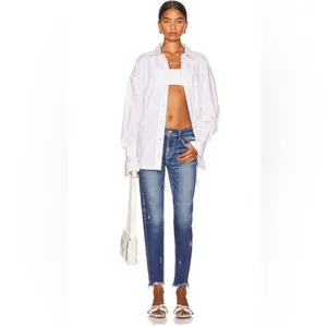 Moussy Daleville Long Vintage‎ Dark Wash Distressed Jeans thumbnail 2