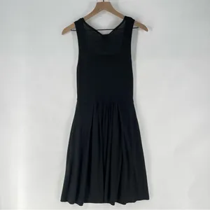 Lunn‎ by Lilith Black Lightweight Cotton Dress Mesh Trim Fit & Flare Pockets thumbnail 8