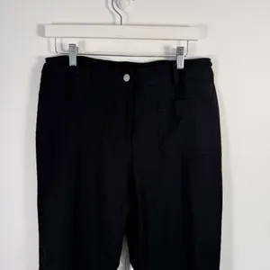 Halara High Waisted Work Flare Pants Pockets Black Office Career Womens Large thumbnail 4