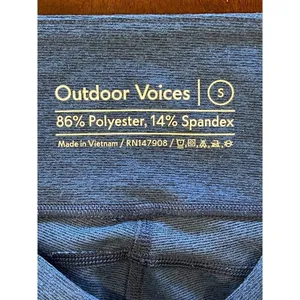 Outdoor Voices‎ Blue Wide Waistband High Rise Cropped Athletic Leggings Size S thumbnail 5