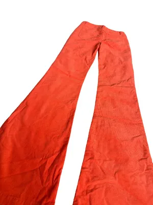 Edikted Bright Orange Corduroy Pants Flare Leg Casual Bold Size XS Women's NWT thumbnail 12