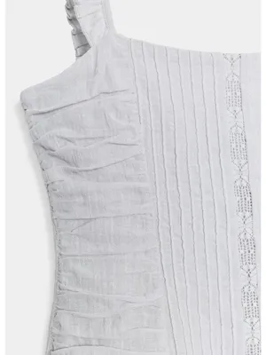 ZARA Ruffle Strap Smocked Mini Dress thumbnail 7