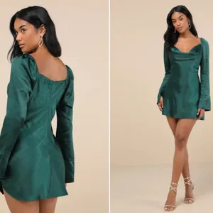 LULUS Sexy Wedding Prom Formal Event Classy Holidays Chic Satin Mini Dress thumbnail 4