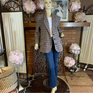Vintage 1980'S Jack Set Cotton Blend Houndstooth Print Blazer (12) thumbnail 6