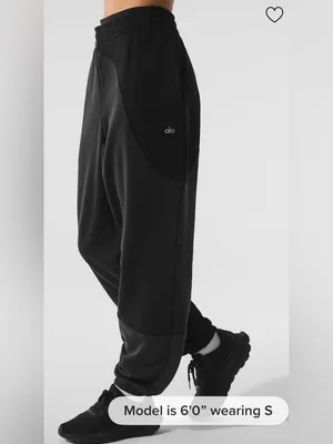 Alo NWOT Make Waves Sweatpants Vintage Black Tonal zipper pockets Size S thumbnail 3