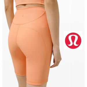 Lululemon Ribbed Contoured High-Rise Short 8" Malibu Peach Biker Shorts Size 4 thumbnail 13