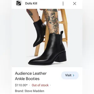 STEVE MADDEN Audience Chelsea Leather Ankle Boots Booties - Size 9.5 thumbnail 3
