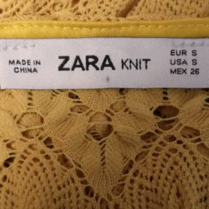 Zara Knit Crochet Midi Dress Womens Size S Mustard Yellow Boho Beachy Cover Up thumbnail 5