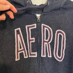 EUC | Aeropostale women’s zipper stitched logo hoodie —‎ large thumbnail 3