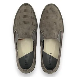Sperry Top Sider Sailor Twin Gore Grey Perforated Slip On Sneaker Women’s Size 8 thumbnail 7