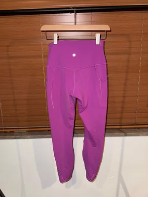 Lululemon Magenta Vivid Plum High Rise Align Pocket Leggings thumbnail 4