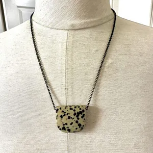 Dalmation jasper pendant necklace thumbnail 2