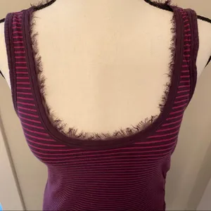 Caslon|| Deep purple/magenta long tank thumbnail 4