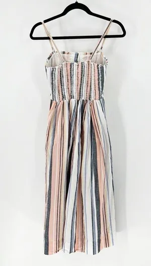 Free People Lilah Pleated Tube Midi Dress cotton summer lightweight adjustable thumbnail 7