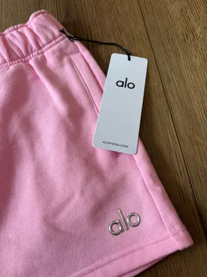 Alo sweet pink sweat shorts thumbnail 2