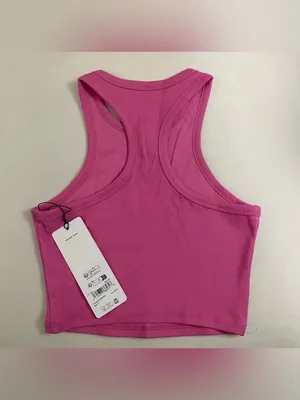 Alo NWT Aspire Tank Top Ribbed Cropped Paradise Pink Size S thumbnail 6