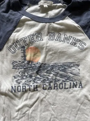 No comment Outer banks North Carolina crop long sleeve shirt size small thumbnail 2