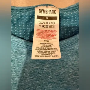 Gymshark Teal Women's Crew Neck Long‎ Sleeve Crop Top Size Small thumbnail 5