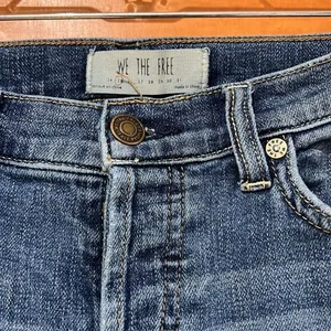 We The Free Button Fly Straight Leg Denim Jeans - Woman’s Size 25 thumbnail 2