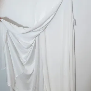 Lulus White Chiffon Wedding Dress with Faux Wrap Style NWT Size Medium thumbnail 7