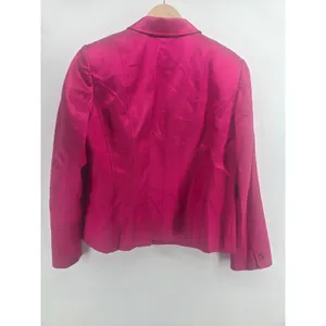 Talbots Blazer Womens 16 Silk Cotton Blend Pink Single Button Professional EUC thumbnail 4