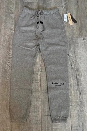 Essentials S new dark oat cuffed sweatpants Gray thumbnail 1