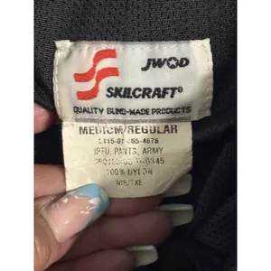 Skillcraft Army Pants Size M Black Lined Pockets Elastic/Cord Hem Zip Ankle thumbnail 6