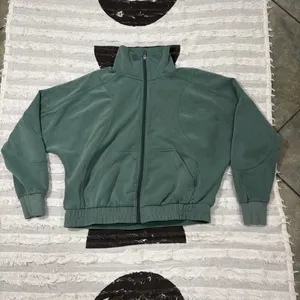 Lululemon Brushed Softstreme Full Zip Smoked Spruce Sz 6 Preppy Gorpcore Casual thumbnail 2