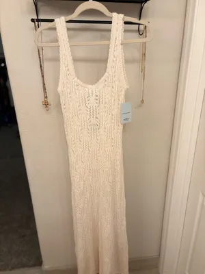 Aqua & Kristopher Brock Bohemian Cotton Crochet Dress thumbnail 5