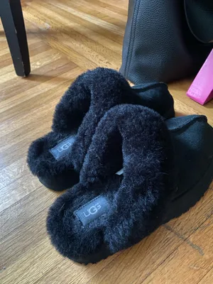 UGG Black Disquette Slippers Platform thumbnail 6