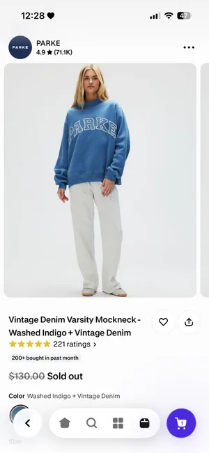 Parke denim mockneck thumbnail 2