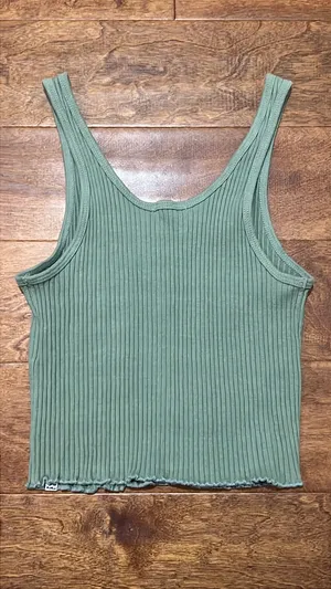 Billabong Green Ribbed Tank thumbnail 2