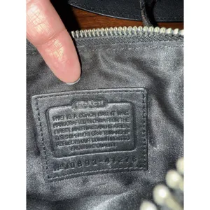 Coach Handbag Black‎ Leather Adjustable Shoulder Strap Authentic thumbnail 3