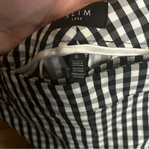 White House Black Market Gingham Slim Crop Pants Women’s Size 6 Preppy Plaid thumbnail 3
