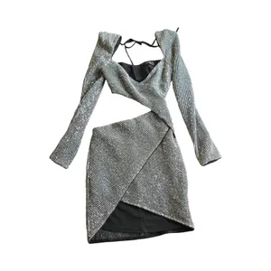 Michael Costello x Revolve Jeanne Mini Dress in Silver Size: XS NEW‎ thumbnail 2